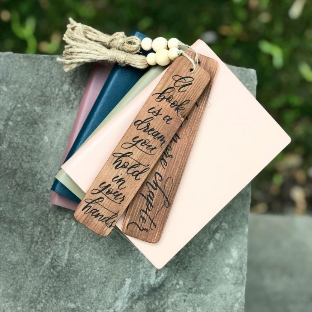 $10 Add-On to any J. Wright Rouse Book - Hand Crafted Engraved Wooden Bookmarks - Picture 6 of 13